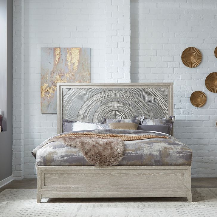 The appearance of Belmar California King Panel Bed designed by Liberty in the modern / contemporary interior design. This taupe piece of furniture  was selected by 1StopBedrooms from Belmar Collection to add a touch of cosiness and style into your home. Sku: 902-BR90C;902-BR16;902-BR15. Bed Type: Panel Bed. Product Type: Panel Bed. Bed Size: California King. Material: Rubberwood. Image1