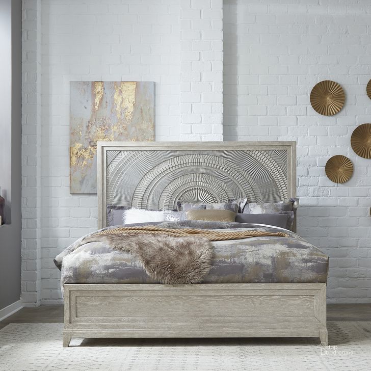 The appearance of Belmar Panel Bed (King) designed by Liberty in the modern / contemporary interior design. This taupe piece of furniture  was selected by 1StopBedrooms from Belmar Collection to add a touch of cosiness and style into your home. Sku: 902-BR15;902-BR16;902-BR90. Bed Type: Panel Bed. Product Type: Panel Bed. Bed Size: King. Material: Rubberwood. Image1