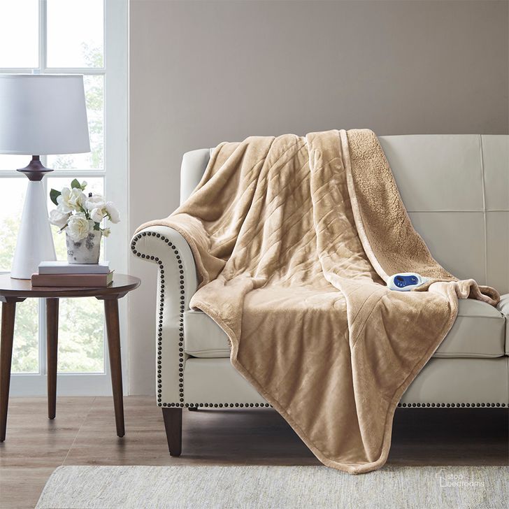 The appearance of Berber Polyester Microlight And Berber Solid Heated Throw In Beige designed by Olliix in the transitional interior design. This beige piece of furniture  was selected by 1StopBedrooms from Heated Microlight to Berber Collection to add a touch of cosiness and style into your home. Sku: BR54-0309. Material: Polyester. Product Type: Throw. Image1