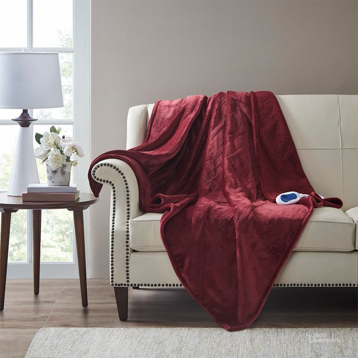 The appearance of Berber Polyester Microlight And Berber Solid Heated Throw In Red designed by Olliix in the transitional interior design. This red piece of furniture  was selected by 1StopBedrooms from Heated Microlight to Berber Collection to add a touch of cosiness and style into your home. Sku: BR54-0311. Material: Polyester. Product Type: Throw. Image1