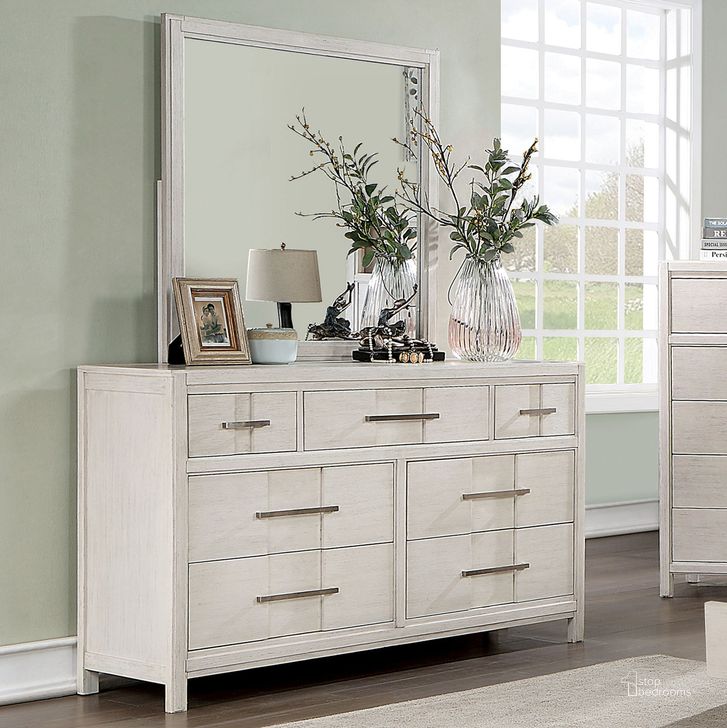 The appearance of Berenice Dresser In White designed by Furniture of America in the transitional interior design. This white piece of furniture  was selected by 1StopBedrooms from Berenice Collection to add a touch of cosiness and style into your home. Sku: CM7580WH-D. Material: Wood. Product Type: Dresser. Image1
