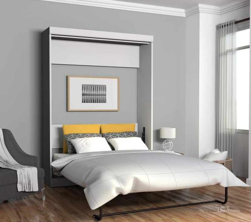 The appearance of Edge White Queen Wall Bed designed by Bestar in the modern / contemporary interior design. This white piece of furniture  was selected by 1StopBedrooms from Edge Collection to add a touch of cosiness and style into your home. Sku: 70184-17. Material: Wood. Bed Size: Queen. Bed Type: Murphy Bed. Product Type: Murphy Bed. Image1