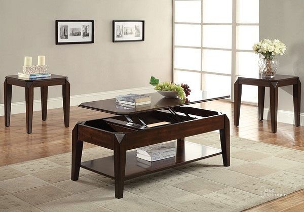 The appearance of Beyla Brown Occasional Table Set 0qb2206286 designed by Isaac Tahari in the transitional interior design. This brown piece of furniture  was selected by 1StopBedrooms from Beyla Collection to add a touch of cosiness and style into your home. Sku: 80660;80662. Material: Wood. Product Type: Occasional Table Set. Table Top Shape: Rectangular. Image1