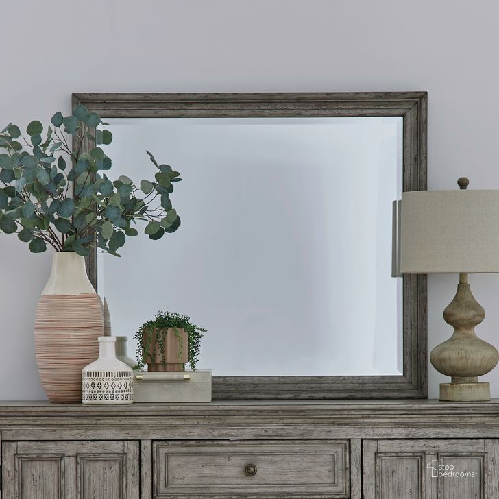 The appearance of Big Valley Mirror In Graystone designed by Liberty in the traditional interior design. This gray piece of furniture  was selected by 1StopBedrooms from Big Valley Collection to add a touch of cosiness and style into your home. Sku: 361G-BR51. Product Type: Accent Mirror. Material: Rubberwood. Image1