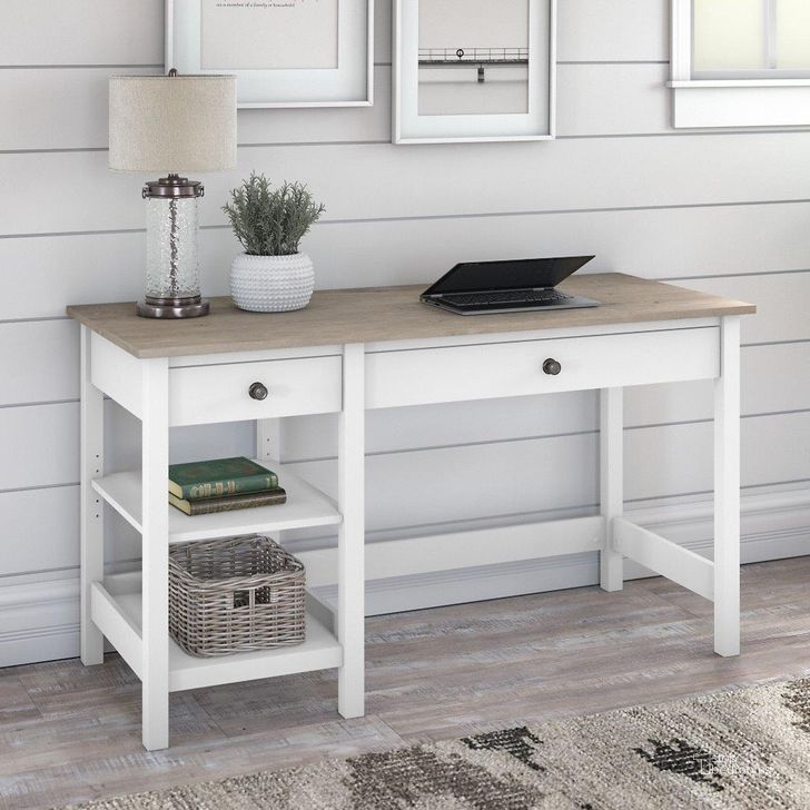 The appearance of Bilaval Gray and White Computer Desk 0qb24304406 designed by Leisure Living in the rustic / southwestern interior design. This gray and white piece of furniture  was selected by 1StopBedrooms from Bilaval Collection to add a touch of cosiness and style into your home. Sku: MAD154GW2-03. Material: Wood. Product Type: Computer Desk. Image1