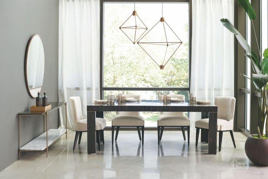 The appearance of Biola Brown Dining Set designed by Bennett Interiors in the transitional interior design. This brown piece of furniture  was selected by 1StopBedrooms from Biola Collection to add a touch of cosiness and style into your home. Sku: M102-419-202;M102-419-272. Table Base Style: Legs. Material: Wood. Product Type: Dining Room Set. Table Top Shape: Rectangular. Size: 40". Image1