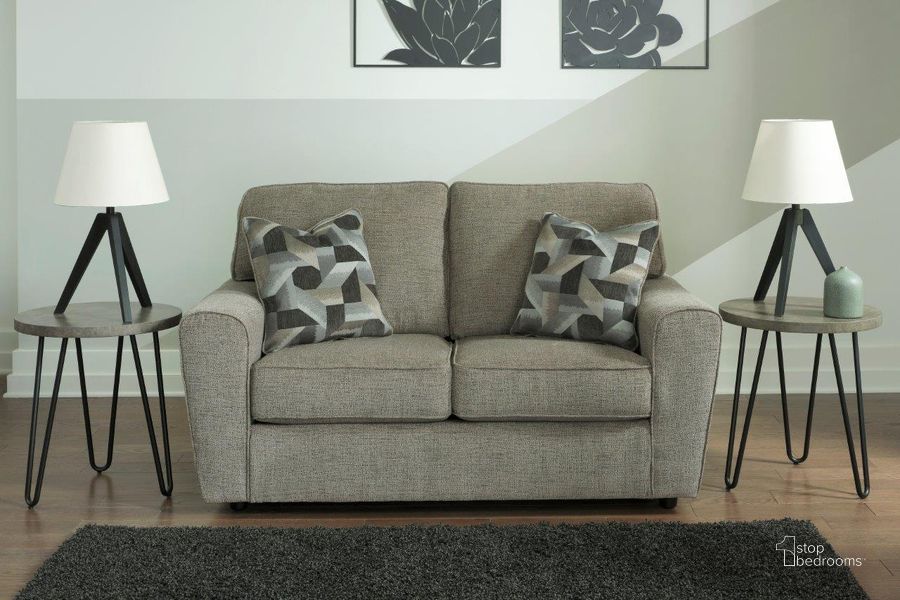 The appearance of Birchtown Pewter Loveseat designed by Luxe Linea in the modern / contemporary interior design. This pewter piece of furniture  was selected by 1StopBedrooms from Birchtown Collection to add a touch of cosiness and style into your home. Sku: 2680535. Material: Fabric. Product Type: Loveseat. Image1