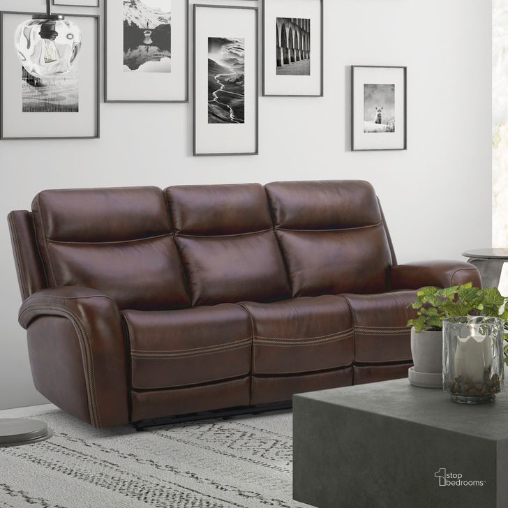 The appearance of Blair Power Reclining Sofa In Cognac designed by Liberty in the transitional interior design. This cognac piece of furniture  was selected by 1StopBedrooms from Blair Collection to add a touch of cosiness and style into your home. Sku: 7005CG-32P. Product Type: Reclining Sofa. Material: Plywood. Image1