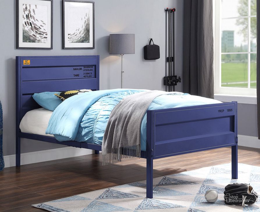 The appearance of Blue River Blue Full Kid Room designed by Luminous Layouts in the industrial interior design. This blue piece of furniture  was selected by 1StopBedrooms from Blue River Collection to add a touch of cosiness and style into your home. Sku: 35935F. Bed Type: Panel Bed. Material: Metal. Bed Size: Full. Product Type: Kids Bed. Image1