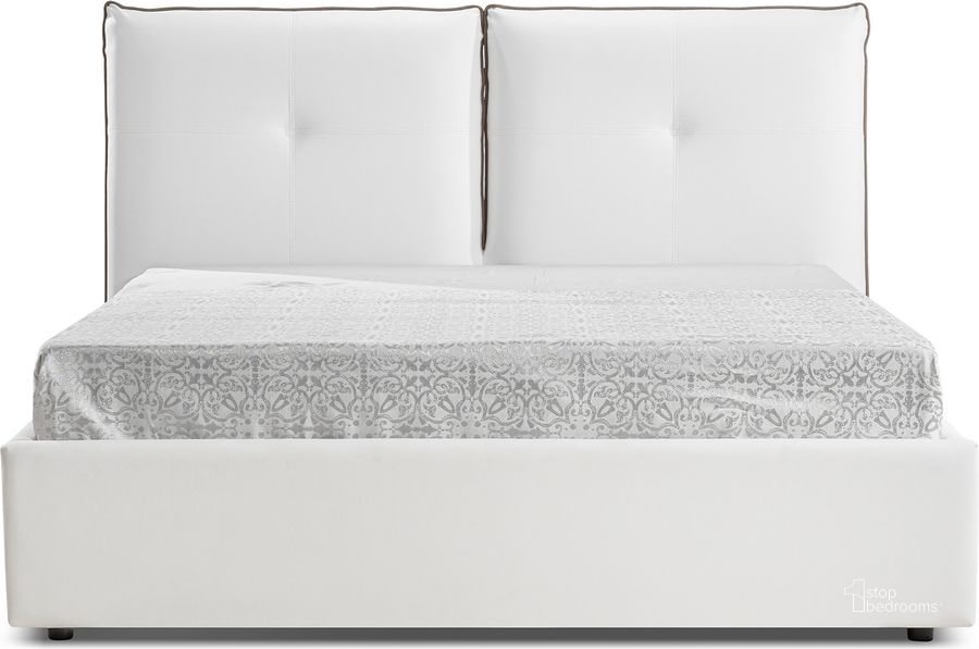 The appearance of Bocage White Queen Storage Bed designed by FineForm in the modern / contemporary interior design. This white piece of furniture  was selected by 1StopBedrooms from Bocage Collection to add a touch of cosiness and style into your home. Sku: CB-A102QWH. Bed Type: Storage Bed. Material: Wood. Product Type: Storage Bed. Bed Size: Queen. Image1