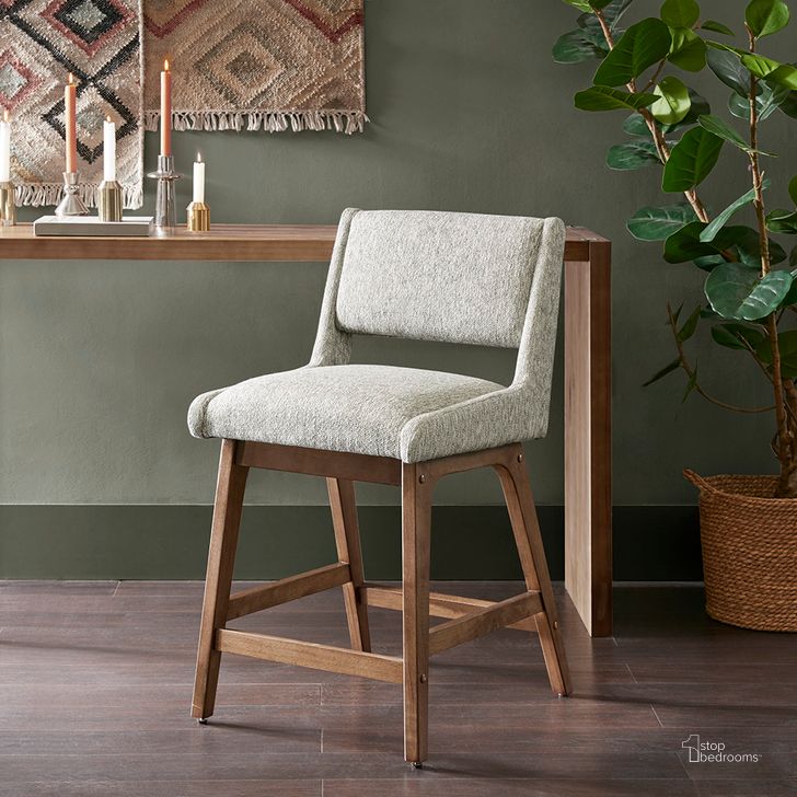 The appearance of Boomerang Counter Stool In Light Grey designed by Olliix in the transitional interior design. This light grey piece of furniture  was selected by 1StopBedrooms from Boomerang Collection to add a touch of cosiness and style into your home. Sku: II104-0224. Material: Wood. Product Type: Barstool. Image1