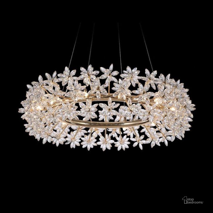 The appearance of Bouquet Gold 12 Light Oblong Chandelier designed by AICO in the modern / contemporary interior design. This gold piece of furniture  was selected by 1StopBedrooms from Bouquet Collection to add a touch of cosiness and style into your home. Sku: LT-CH996-12GLD. Product Type: Chandelier.