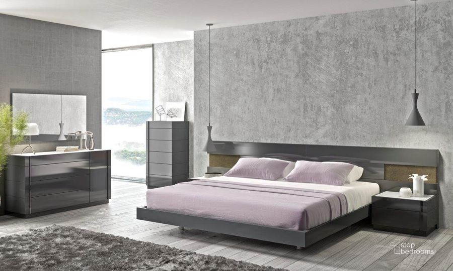 The appearance of Braga Left Facing Night Stand designed by J&M in the modern / contemporary interior design. This grey piece of furniture  was selected by 1StopBedrooms from Braga Collection to add a touch of cosiness and style into your home. Sku: 178671-NSL. Product Type: Nightstand.