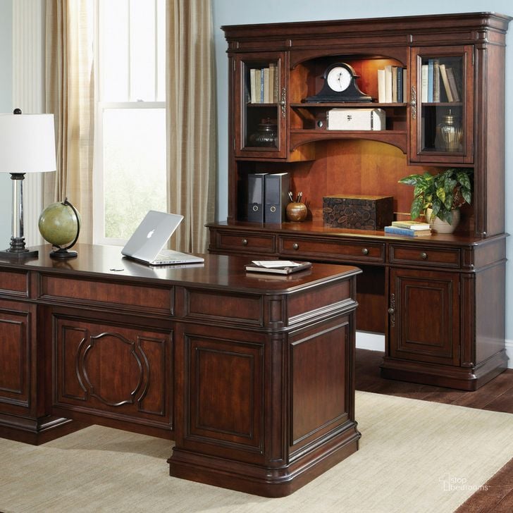 The appearance of Brayton Manor 5 Piece Jr Executive Set In Cognac designed by Liberty in the traditional interior design. This cognac piece of furniture  was selected by 1StopBedrooms from Brayton Manor Collection to add a touch of cosiness and style into your home. Sku: 273-HO105B;273-HO105T;273-HO120B;273-HO120T;273-HO131. Product Type: Home Office Set. Material: Poplar. Image1