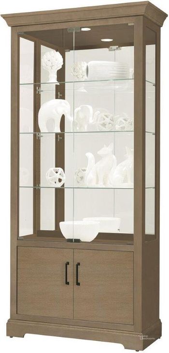 The appearance of Breindel Iii Curio Cabinet In Grey designed by Howard Miller in the transitional interior design. This brown piece of furniture  was selected by 1StopBedrooms from Breindel Collection to add a touch of cosiness and style into your home. Sku: 680747. Product Type: Curio Cabinet.