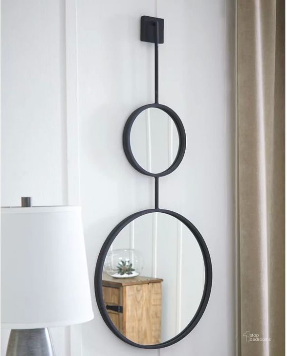 The appearance of Brewer Black Accent Mirror designed by Signature Design by Ashley in the modern / contemporary interior design. This black piece of furniture  was selected by 1StopBedrooms from Brewer Collection to add a touch of cosiness and style into your home. Sku: A8010166. Product Type: Accent Mirror. Image1