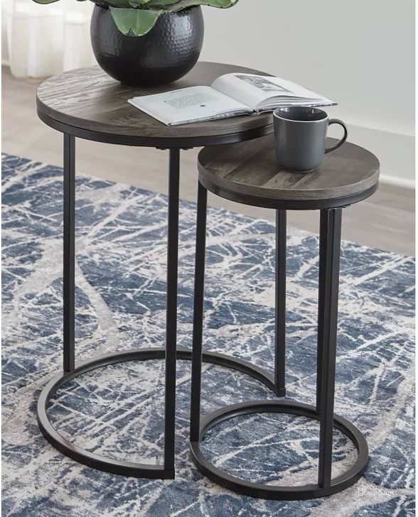 The appearance of Briarsboro Black and Gray Accent Table Set of 2 designed by Signature Design by Ashley in the transitional interior design. This black and gray piece of furniture  was selected by 1StopBedrooms from Briarsboro Collection to add a touch of cosiness and style into your home. Sku: A4000231. Product Type: Accent Table. Image1