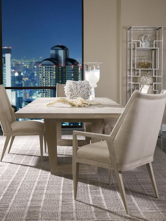 The appearance of Brio Bianco Rectangular Dining Room Set designed by Artistica Home in the transitional interior design. This white piece of furniture  was selected by 1StopBedrooms from Brio Collection to add a touch of cosiness and style into your home. Sku: 01-2058-877-40;01-2057-880-40-01. Table Base Style: Double Pedestal. Product Type: Dining Room Set. Table Top Shape: Rectangular. Size: 88". Image1