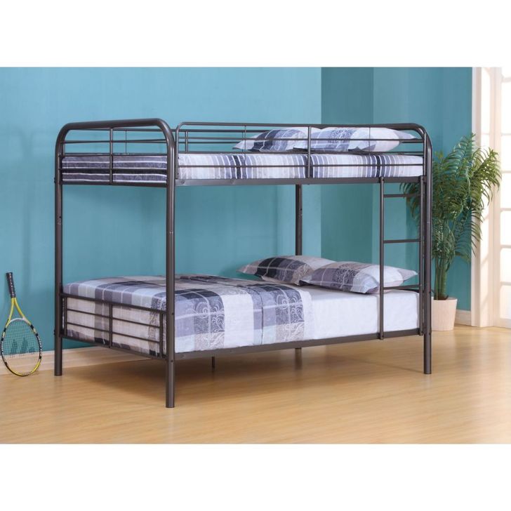 The appearance of Bristol Gunmetal Full Over Full Bunk Bed designed by ACME in the modern / contemporary interior design. This black piece of furniture  was selected by 1StopBedrooms from Bristol Collection to add a touch of cosiness and style into your home. Sku: 37435-TOP;37436-R. Bed Type: Bunk Bed. Material: Metal. Product Type: Bunk Bed. Bed Size: Full Over Full. Image1