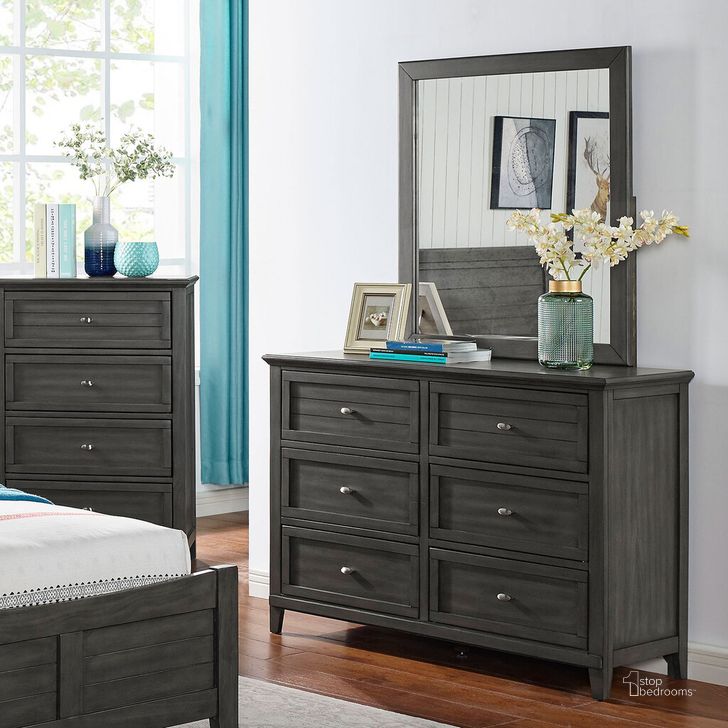 The appearance of Brogan Dresser In Gray designed by Furniture of America in the transitional interior design. This gray piece of furniture  was selected by 1StopBedrooms from Brogan Collection to add a touch of cosiness and style into your home. Sku: CM7517GY-D. Material: Wood. Product Type: Dresser.