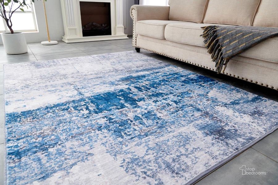 The appearance of Broly Gray Turquoise Area Rug 0qb24536737 designed by Artisan Elegance in the modern / contemporary interior design. This gray turquoise piece of furniture  was selected by 1StopBedrooms from Broly Collection to add a touch of cosiness and style into your home. Sku: ZP1027-710. Material: Polyester. Product Type: Area Rugs. Image1