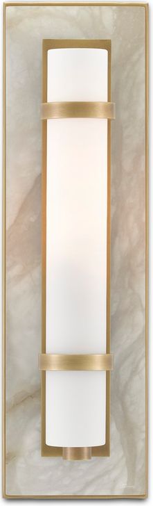 The appearance of Bruneau Brass Wall Sconce designed by Currey & Company in the modern / contemporary interior design. This brass piece of furniture  was selected by 1StopBedrooms from Bruneau Collection to add a touch of cosiness and style into your home. Sku: 5800-0016. Material: Glass. Product Type: Wall Sconce. Image1