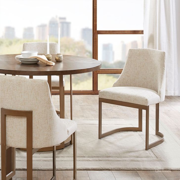 The appearance of Bryce Dining Chair Set Of 2 In Cream designed by Olliix in the modern / contemporary interior design. This cream piece of furniture  was selected by 1StopBedrooms from Bryce Collection to add a touch of cosiness and style into your home. Sku: MP108-0788. Material: Wood. Product Type: Dining Chair. Image1