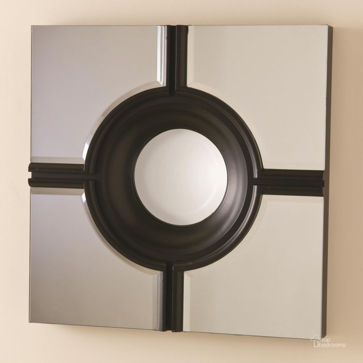The appearance of Bull's Eye Cross Mirror In Black designed by Global Views in the modern / contemporary interior design. This black piece of furniture  was selected by 1StopBedrooms from Bulls Eye Collection to add a touch of cosiness and style into your home. Sku: 8.80964. Material: Glass. Product Type: Accent Mirror. Image1