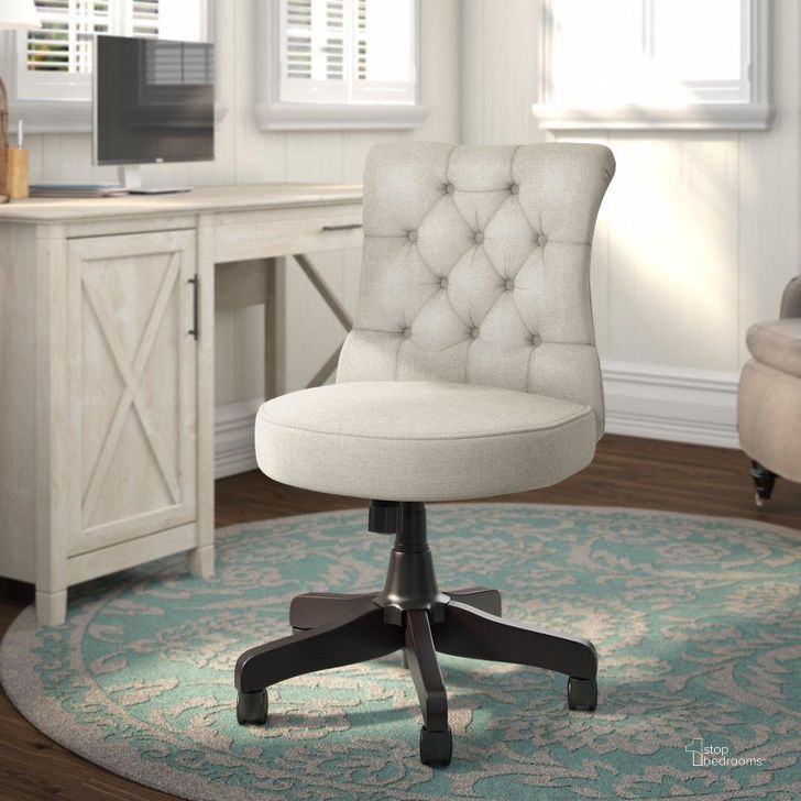 The appearance of Bush Business Furniture Arden Lane Mid Back Tufted Office Chair In Cream Fabric designed by Bush Furniture in the modern / contemporary interior design. This cream piece of furniture  was selected by 1StopBedrooms from Arden Lane Collection to add a touch of cosiness and style into your home. Sku: CH2301CRF-03. Material: Wood. Product Type: Office Chair. Image1