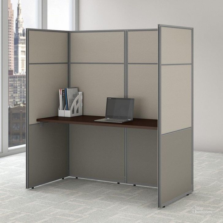 The appearance of Bush Business Furniture Easy Office 60W Cubicle Desk Workstation with 66H Closed Panels in Mocha Cherry designed by Bush Furniture in the transitional interior design. This cherry piece of furniture  was selected by 1StopBedrooms from Easy Office Collection to add a touch of cosiness and style into your home. Sku: EODH260MR-03K. Material: Wood. Product Type: Work Station. Image1