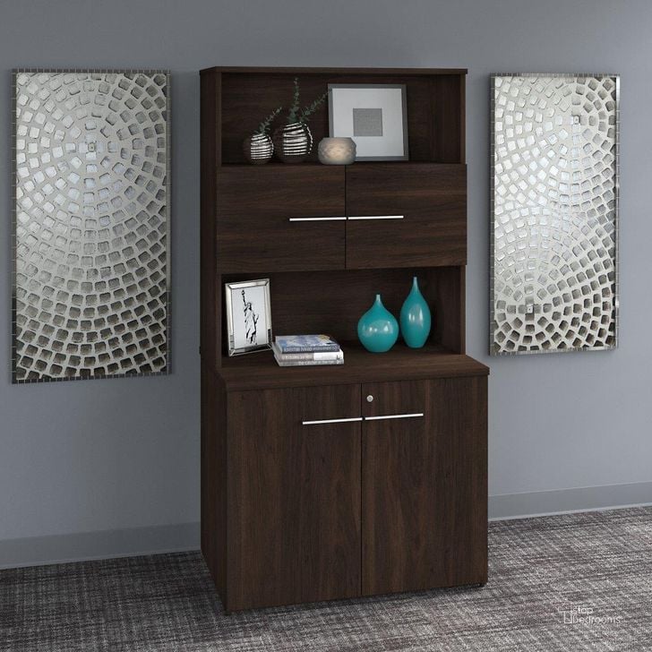 The appearance of Bush Business Furniture Office 500 36W Tall Storage Cabinet with Doors and Shelves in Black Walnut designed by Bush Furniture in the modern / contemporary interior design. This black walnut piece of furniture  was selected by 1StopBedrooms from Office 500 Collection to add a touch of cosiness and style into your home. Sku: OF5008BWSU. Product Type: Storage Cabinet. Image1