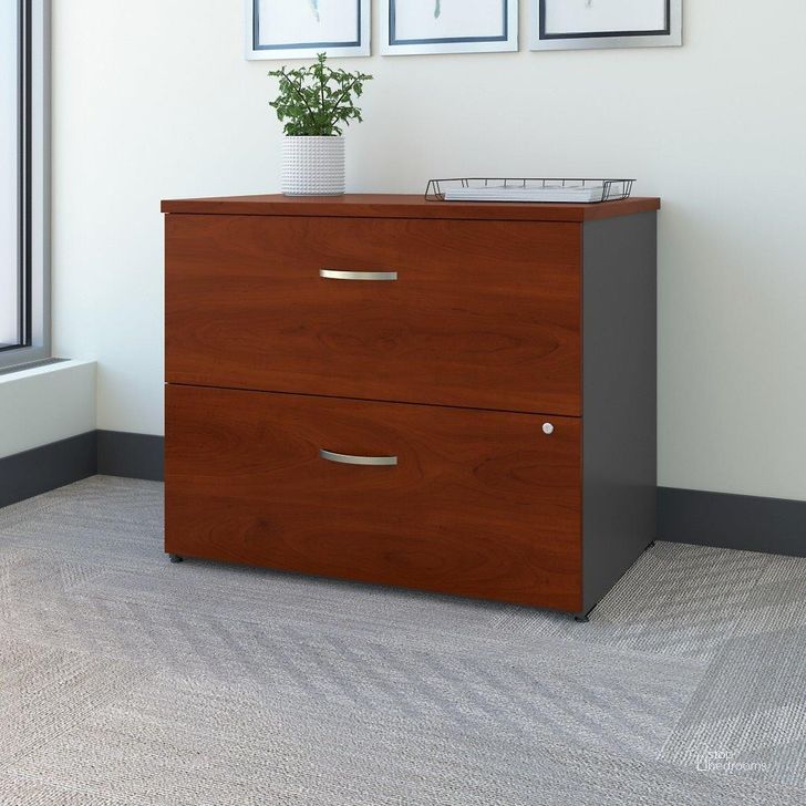 The appearance of Bush Business Furniture Series C Lateral File Cabinet in Hansen Cherry designed by Bush Furniture in the transitional interior design. This hansen cherry piece of furniture  was selected by 1StopBedrooms from Series C Collection to add a touch of cosiness and style into your home. Sku: WC24454CSU. Product Type: Lateral Filing Cabinet. Image1