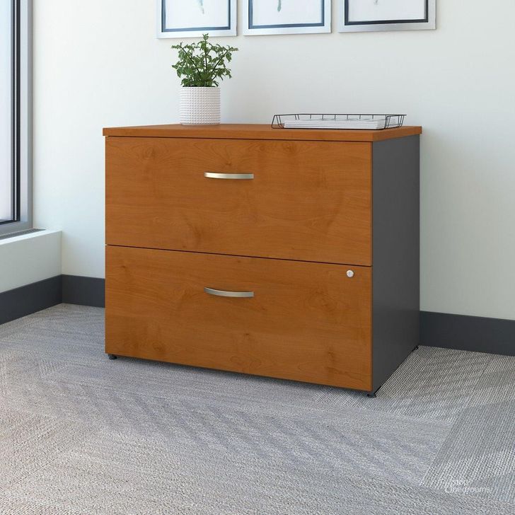 The appearance of Bush Business Furniture Series C Lateral File Cabinet in Natural Cherry designed by Bush Furniture in the transitional interior design. This natural cherry piece of furniture  was selected by 1StopBedrooms from Series C Collection to add a touch of cosiness and style into your home. Sku: WC72454CSU. Product Type: Lateral Filing Cabinet. Image1