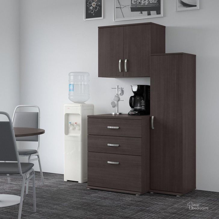 The appearance of Bush Business Furniture Universal 44W 3 Piece Modular Storage Set With Floor And Wall Cabinets In Storm Gray designed by Bush Furniture in the modern / contemporary interior design. This brown piece of furniture  was selected by 1StopBedrooms from Universal Collection to add a touch of cosiness and style into your home. Sku: UNS005SG. Product Type: Filing Cabinets and Storage. Image1
