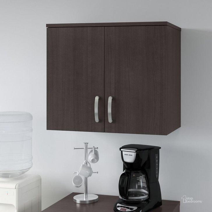 The appearance of Bush Business Furniture Universal Wall Cabinet With Doors And Shelves In Storm Gray designed by Bush Furniture in the modern / contemporary interior design. This brown piece of furniture  was selected by 1StopBedrooms from Universal Collection to add a touch of cosiness and style into your home. Sku: UNS428SG. Product Type: Cabinet. Image1