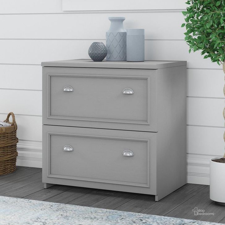 The appearance of Bush Furniture Fairview 2 Drawer Lateral File Cabinet In Cape Cod Gray designed by Bush Furniture in the country / farmhouse interior design. This gray piece of furniture  was selected by 1StopBedrooms from Fairview Collection to add a touch of cosiness and style into your home. Sku: WC53581-03. Material: Wood. Product Type: File Cabinet. Image1