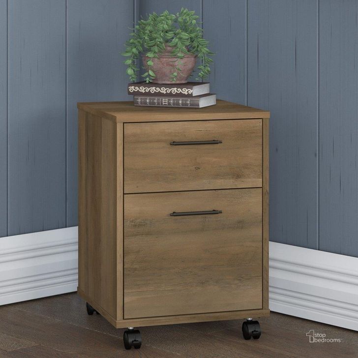 The appearance of Bush Furniture Key West 2 Drawer Mobile File Cabinet In Reclaimed Pine designed by Bush Furniture in the country / farmhouse interior design. This pine piece of furniture  was selected by 1StopBedrooms from Key West Collection to add a touch of cosiness and style into your home. Sku: KWF116RCP-03. Product Type: File Cabinet. Image1