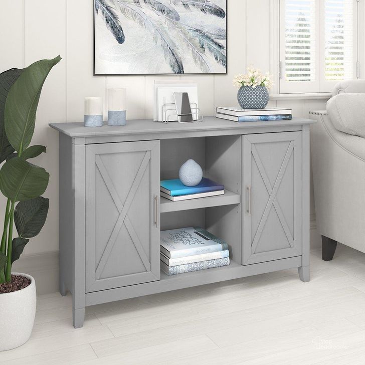 The appearance of Bush Furniture Key West Accent Cabinet With Doors In Cape Cod Gray designed by Bush Furniture in the country / farmhouse interior design. This gray piece of furniture  was selected by 1StopBedrooms from Key West Collection to add a touch of cosiness and style into your home. Sku: KWS146CG-03. Product Type: Accent Cabinet. Image1