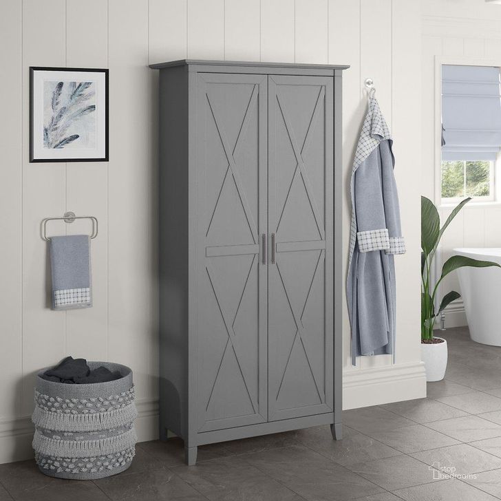 The appearance of Bush Furniture Key West Bathroom Storage Cabinet With Doors In Cape Cod Gray designed by Bush Furniture in the country / farmhouse interior design. This gray piece of furniture  was selected by 1StopBedrooms from Key West Collection to add a touch of cosiness and style into your home. Sku: KWS266CG-Z1. Product Type: Storage Cabinet. Image1