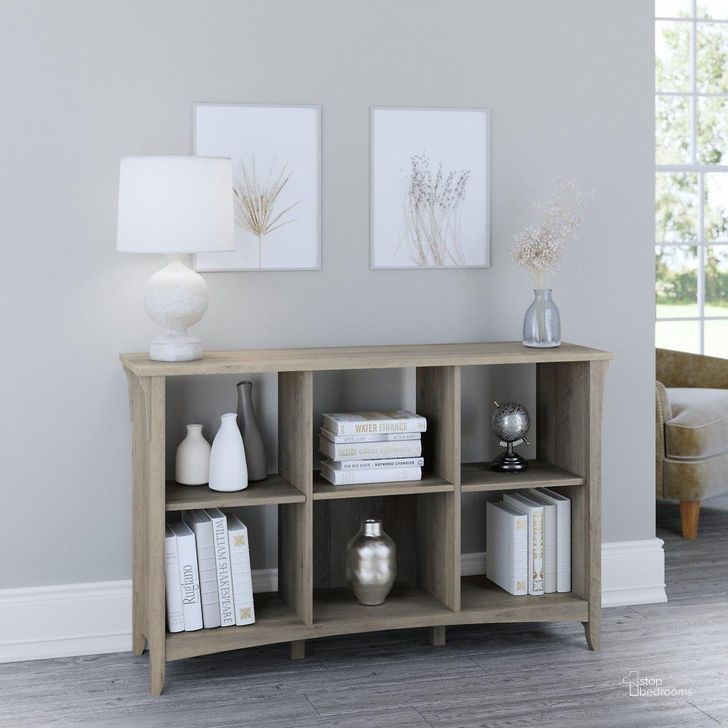 The appearance of Bush Furniture Salinas 6 Cube Organizer in Driftwood Gray designed by Bush Furniture in the country / farmhouse interior design. This gray piece of furniture  was selected by 1StopBedrooms from Salinas Collection to add a touch of cosiness and style into your home. Sku: SAB148DG-03. Product Type: Organizer. Image1