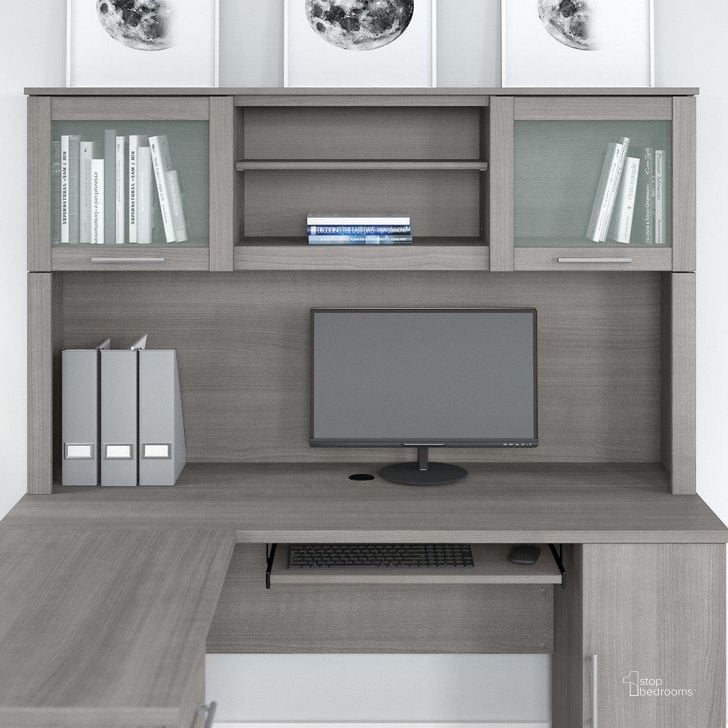 The appearance of Bush Furniture Somerset 60W Desk Hutch in Platinum Gray designed by Bush Furniture in the modern / contemporary interior design. This platinum gray piece of furniture  was selected by 1StopBedrooms from Somerset Collection to add a touch of cosiness and style into your home. Sku: WC81231. Product Type: Hutch. Image1