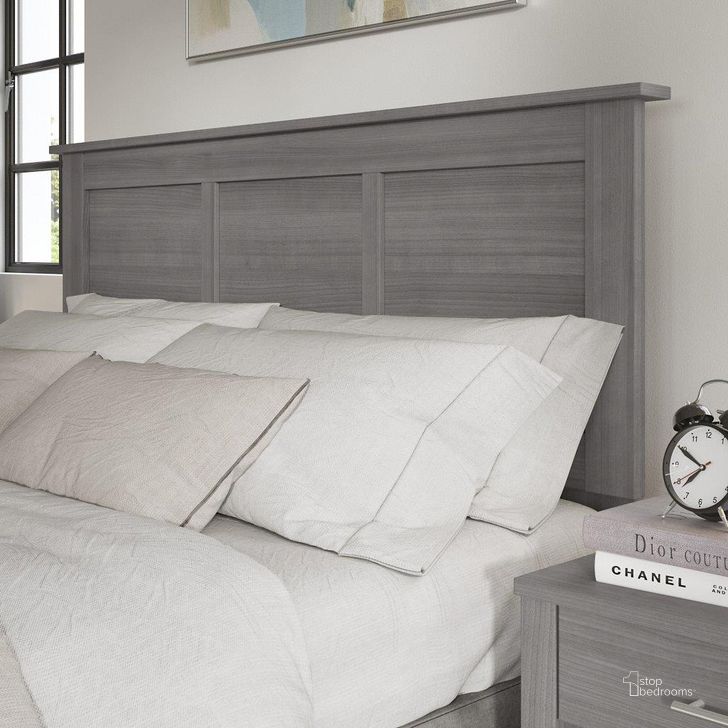 The appearance of Bush Furniture Somerset Full/Queen Size Headboard in Platinum Gray designed by Bush Furniture in the modern / contemporary interior design. This gray piece of furniture  was selected by 1StopBedrooms from Somerset Bedroom Collection to add a touch of cosiness and style into your home. Sku: STQ165PG. Product Type: Headboard. Image1
