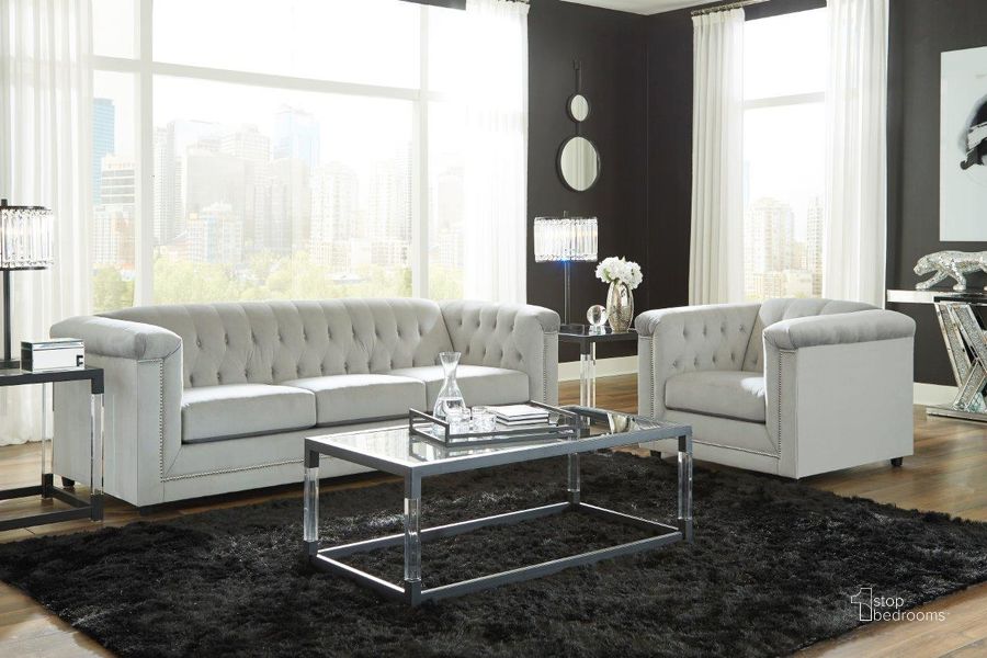 The appearance of Butch Gray Living Room Set designed by Boho House in the modern / contemporary interior design. This gray piece of furniture  was selected by 1StopBedrooms from Butch Collection to add a touch of cosiness and style into your home. Sku: 2190438;2190435. Material: Fabric. Product Type: Living Room Set. Image1