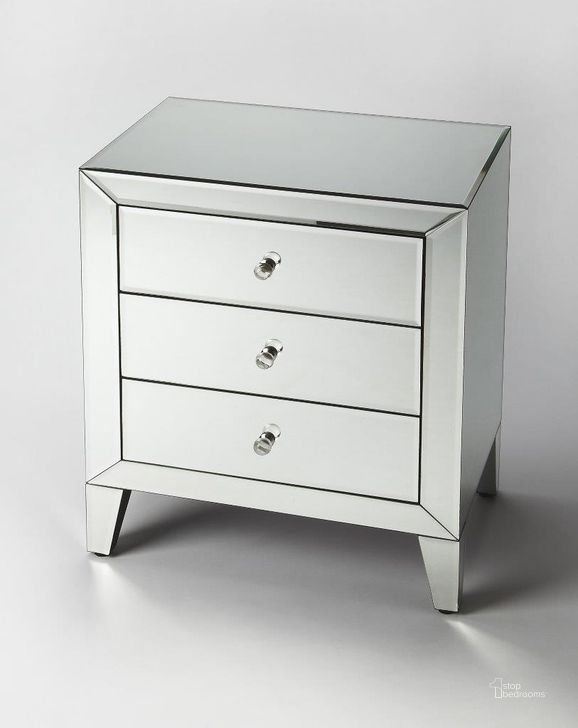 The appearance of Butler Emily Mirrored Chest designed by Butler Specialty Company in the modern / contemporary interior design. This clear piece of furniture  was selected by 1StopBedrooms from Loft Collection to add a touch of cosiness and style into your home. Sku: 5251146. Product Type: Chest. Material: MDF. Image1