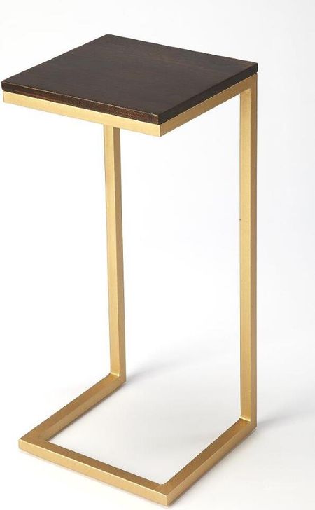The appearance of Butler Kilmer Wood and Metal Accent Table designed by Butler Specialty Company in the modern / contemporary interior design. This gold piece of furniture  was selected by 1StopBedrooms from Metalworks Collection to add a touch of cosiness and style into your home. Sku: 5374226. Product Type: Accent Table. Material: Iron. Image1