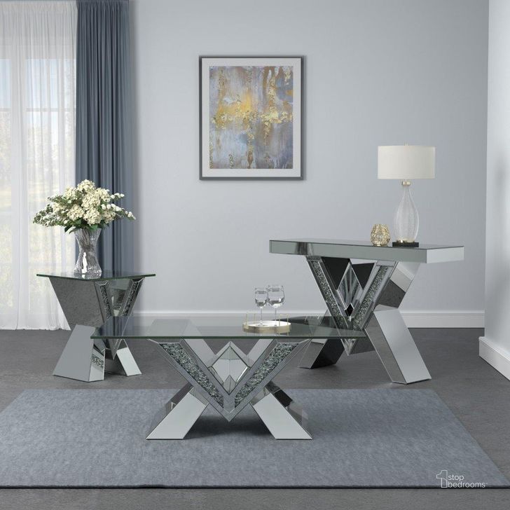 The appearance of Caldwell Silver Occasional Table Set designed by Coaster in the modern / contemporary interior design. This silver piece of furniture  was selected by 1StopBedrooms from Caldwell Collection to add a touch of cosiness and style into your home. Sku: 723448B1;723448B2;723447. Material: MDF. Product Type: Occasional Table Set. Image1