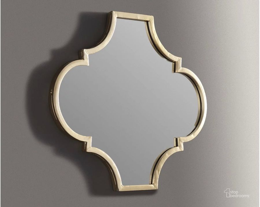 The appearance of Callie Gold Accent Mirror designed by Signature Design by Ashley in the modern / contemporary interior design. This gold piece of furniture  was selected by 1StopBedrooms from Callie Collection to add a touch of cosiness and style into your home. Sku: A8010155. Material: Glass. Product Type: Accent Mirror. Image1
