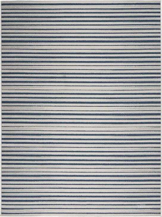 The appearance of Calobra Blue 4 X 6 Area Rug designed by Nourison in the modern / contemporary interior design. This blue piece of furniture  was selected by 1StopBedrooms from Calobra Collection to add a touch of cosiness and style into your home. Sku: 99446772466. Material: Polypropylene. Product Type: Area Rugs. Image1