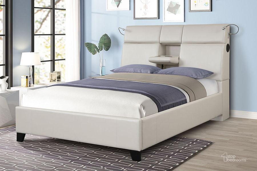 The appearance of Calypso King Bed With Bt In White designed by Bernards in the modern / contemporary interior design. This white piece of furniture  was selected by 1StopBedrooms from Calypso Collection to add a touch of cosiness and style into your home. Sku: 1960-110. Bed Type: Platform Bed. Product Type: Platform Bed. Bed Size: King. Material: Rubberwood. Image1