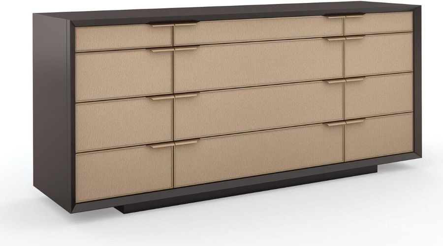 The appearance of Caracole Classic All Wrapped Up Dresser designed by Caracole in the transitional interior design. This dark chocolate piece of furniture  was selected by 1StopBedrooms from Caracole Classic Collection to add a touch of cosiness and style into your home. Sku: CLA-020-011. Material: Metal. Product Type: Dresser. Image1